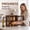 Retro Brown, variant on Corner Bread Box for Kitchen Countertop, Solid Pine Wood with Strong Acrylic Window, 3 Adjustable Heights, Brown, Holds 2 Loaves, Farmhouse Pantry Container for Home Bakers and Families