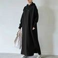 thumbnail image 2 of cfhntfmh Robes Grande Taille pour Femmes à Manches Longues Chandails à Capuchon Doux Robe Chandail Chaude en Molleton Fluide Longue Robe Maxi, 2 of 7
