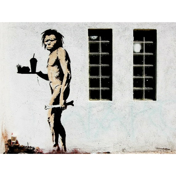 Banksy Apeman - CANVAS OR PRINT WALL ART