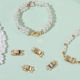 thumbnail image 6 of 1 Box 6Pcs Real 14K Gold Plated Fold Over Clasps Bracelet Extender Clasp with Hoop Necklace Fastener Extenders for Jewelry Making Accessories Muti Layer Necklaces Bracelets Women DIY Crafts, 6 of 7
