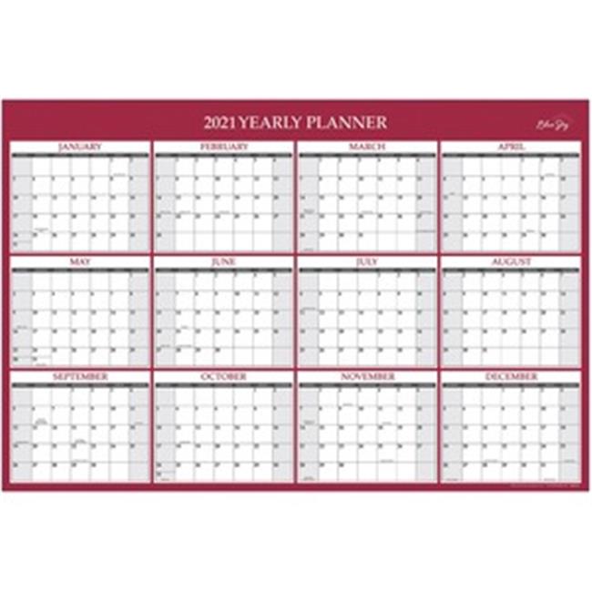 Blue Sky 2021 36 X 24 Laminated Calendar Jumbo Walmart Walmart