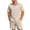 Khaki, variant on LEKWK 2 Piece Set for Men Loose Fit Solid Textured Beach Vacation Summer Outfits Button Down Short Sleeve Collared Tops and Elastic Waist Shorts