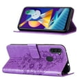 thumbnail image 5 of Galaxy A11 Phone Case, Dteck Embossed Butterfly Magnetic Flip PU Leather Wallet Foilo Case Stand Protective Cover with Hand Strap [Built-in card slots/ pocket] for Samsung Galaxy A11, Light Purple, 5 of 5