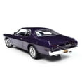 thumbnail image 6 of 1970 Plymouth Duster 340 Violet Metallic with Black Stripes "Mecum Auctions" 1/18 Diecast Model Car by Auto World, 6 of 6