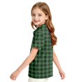thumbnail image 3 of Girls School Uniform Short Sleeve Plaid Golf Polo Shirt Pullover Tops Collared T-Shirt for Kids School Uniform Shirt 3-13Y, 3 of 7