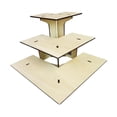 thumbnail image 1 of Tnarru Rack Stand for Retail Counter Riser for Display Modern 3 Layers Wood Display Riser 3 Step Corner Display Rack for Dolls, 1 of 8