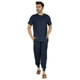 thumbnail image 5 of Inkmeso Solid Nightwear For Mens 2 Piece Sleepwear T-shirt And Pants Pajama Set Short Sleeve Pjs Loungewear Set, 5 of 8