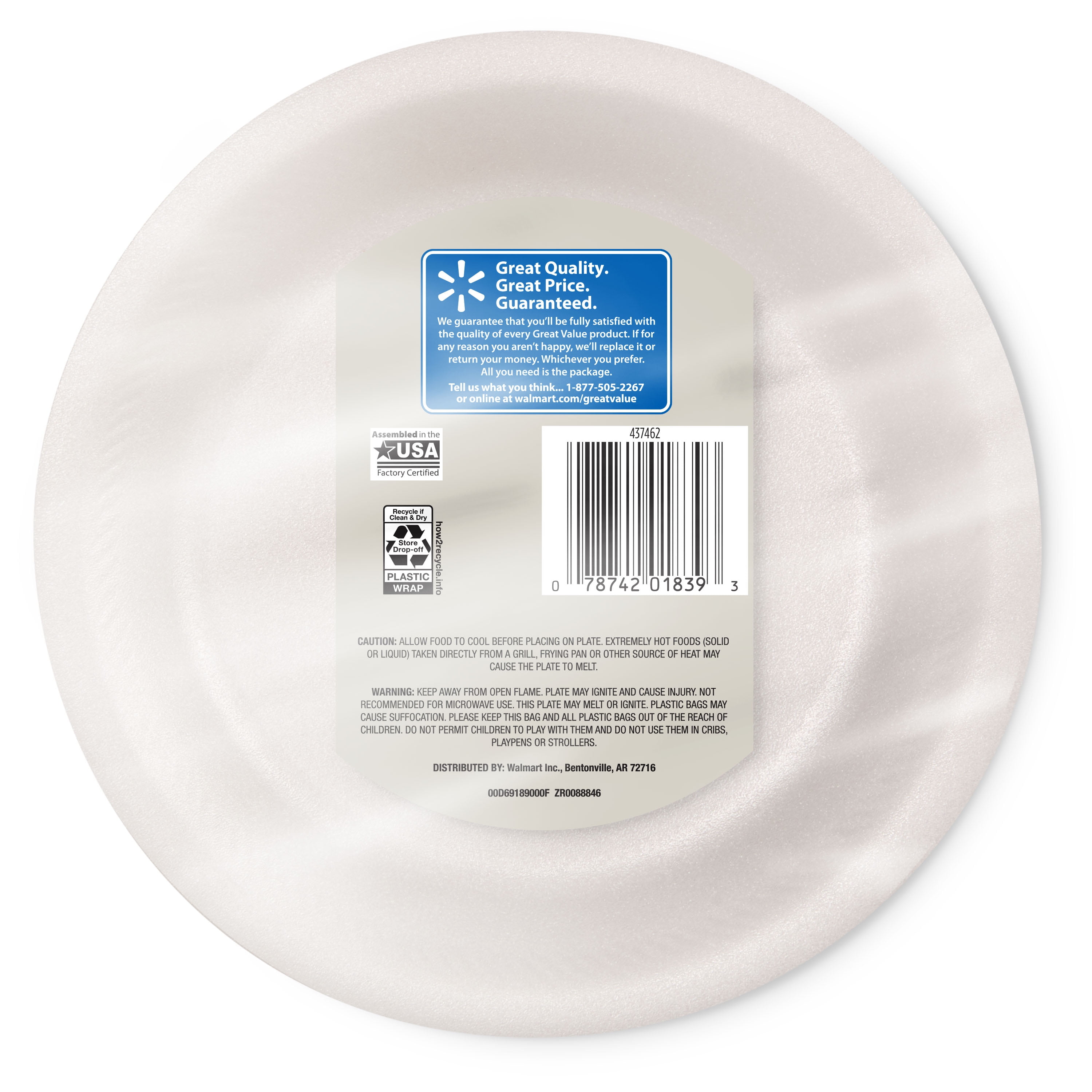 Simply Value - First Street, Foam Plates, Strong, Soak-Proof (50 count)