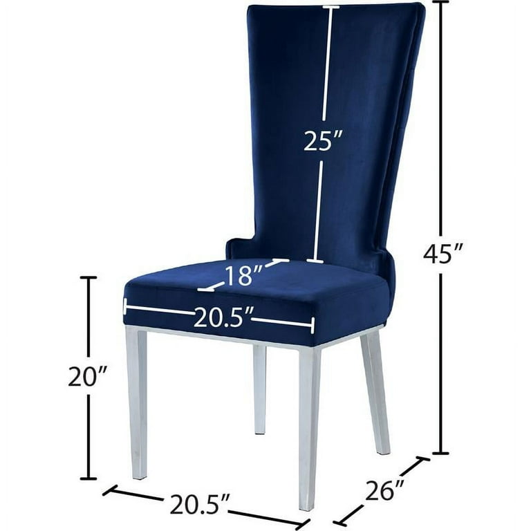 Meridian Furniture Serafina Velvet Dining Chair-Set of 2 Meridian Furniture Serafina Velvet Dining Chair-Set of 2