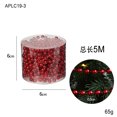 thumbnail image 3 of JingChun Christmas Tree Beads Beaded Garland Strand Plastic Pearls Beads Garland Crystal Bead Roll for Christmas and Holiday Decorations 196in, 3 of 4