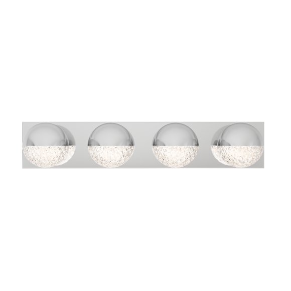 Artika Carat Modern LED Bathroom Vanity Light Fixture, Chrome