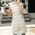 thumbnail image 3 of WILLBEST Jackets for Women Women's Long Winter Zipper Coat Vest with Hood Sleeveless Warm Down Coat with Pockets Quilted Vest Down Jacket Quilted Outdoor Jacket, 3 of 5