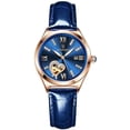 thumbnail image 2 of enjoywould Montre Étanche pour Femmes avec Calendrier Lumineux Surface Miroir Bracelet en Faux Cuir Réglable, 2 of 4