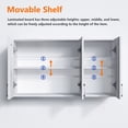 thumbnail image 3 of Fddevelop White Wood Laundry Room Wall Cabinet with 3 DoorS and Adjustable Shelf 35.4"W, 3 of 8