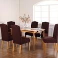 thumbnail image 2 of Dining Chair Slipcover, AUCHEN Dining Chair Covers Set of 2, Parsons Chair Slipcover Chair Covers for Dining Room, Stretch Furniture Protector Covers for Restaurant Hotel Ceremony (Coffee), 2 of 7