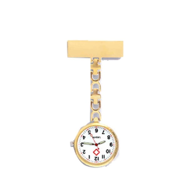 Minnieouse Reloj de bolsillo de aleación de 3 piezas, reloj de enfermería con estilo luminoso Universal alimentado por de Relojes Tipo 1/Oro