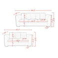 thumbnail image 7 of Mid-Century Sofa and Loveseat Set with Traditional Arm, Classic Upholstered 2 Piece Couch for Living Room, Home, Office, Apartment and Dorm, Light Grey 2+3 seat, 7 of 7