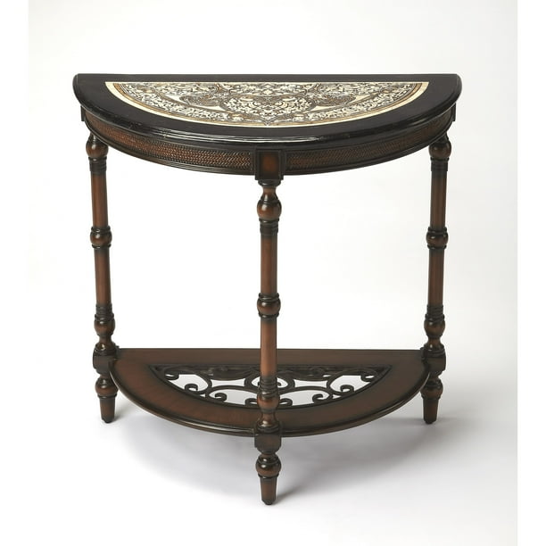 Butler Fabiola Fossil Stone Demilune Console Table Com Butler Fabiola Fossil Stone Demilune, Butler Demilune Console Table