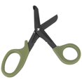 thumbnail image 4 of Tijeras de primeros auxilios EMT Sailing tijeras de rescate militar de acero inoxidable Verde militar, 4 of 10