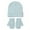 Blue, variant on Krdevn Solid Knit Turn up Edge Cap and Mitten Set, Stretchy Secure Fit for Casual Everyday Wear (Baby,Toddler),S