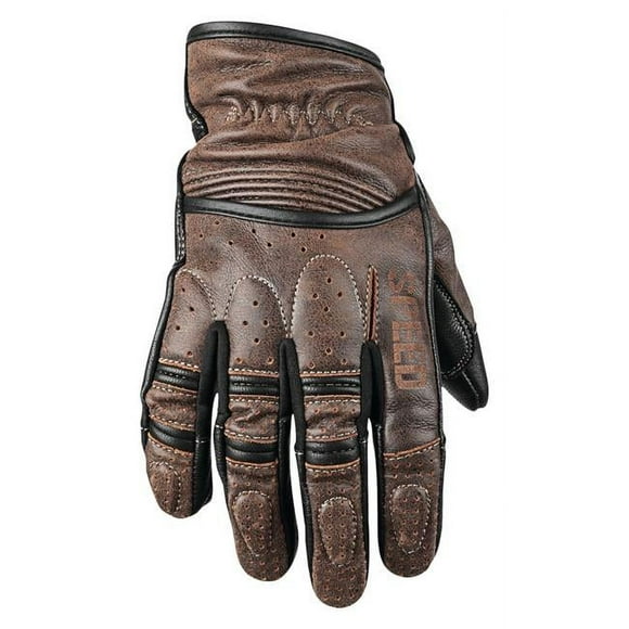 Speed & Strength 878625 Rust & Redemption Leather Gloves, Brown - 2XL