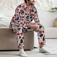 thumbnail image 5 of Salouo Barbeque1 Print Button-Front Long Sleeve Pajama Set for Men, Soft 2Pjs Men's Long Sleeve Sleepwear -Large, 5 of 7