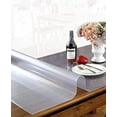 thumbnail image 2 of HQYG Custom 24x60 Inch Clear Desk Cover Protector, 1.5mm Thick Plastic Clear Desk Pad, Desk Protector Clear, Desk Mats on top of Desks, Vinyl Clear Table Cover Protector for Writing Desk, 2 of 4