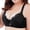 Black 34C, variant on Women Bra Plus Size Adjustable Strap Push-up Lace Back Closure Solid Color Wired All-Day Support Back Enhancing Good Breathability Daily Lady Bra