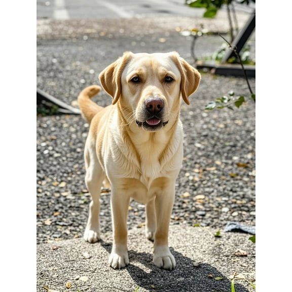 DIY 5D Round Full Drill Diamond Dot Gem Art Kits,Cream Labrador Retriever pattern,Art for Home Decor ,Diamond painting handmade for Beginners，animal Crystal Gem Art Diamond Painting (16x12 inch)