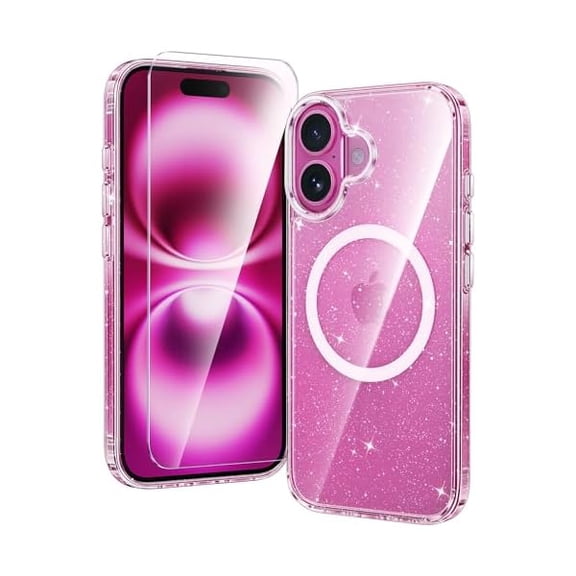 Eryueer for iPhone 16 Plus Case: Clear Magnetic Phone Cases Compatible with Magsafe Slim Anti Yellowing Military Grade Drop Rugged Protective Transparent Cell Phone Cover
