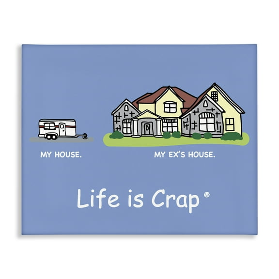 Stupell Industries Funny My House Novelty & Humor Painting Wrapped Canvas Art Print Wall Art, 20 x 16