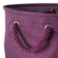 thumbnail image 4 of Design Imports CAMZ37092 12 x 15 x 15 Po Bac de Rangement en Polyester Rond Panaché&44; Aubergine - Moyenne, 4 of 4
