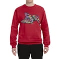 thumbnail image 3 of Tired Sleeping Cat | I Wish I Was My Cat Funny Colorful Kitty | Dean Russo Art Animal Lover Unisex Crewneck Sweatshirt, Red, XX-Large, 3 of 6