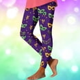 thumbnail image 5 of Festive Outfits for Women Mardi Gras Leggings Colorful Graphic Printed Tights Holiday Party Slim Fit Pants (3XL, Purple 01), 5 of 6