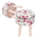 thumbnail image 2 of 1:12 Dollhouse Accessories, Dollhouse Miniature Furniture, Fabric and Wood Four-Legged Stool (White), 2 of 4