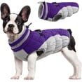 thumbnail image 1 of Abrigo para perro FUAMEY, impermeable para invierno, a prueba de viento, morado, talla M, 1 of 6