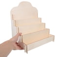 thumbnail image 5 of KAKOWELY 2pcs Tiered Greeting Card Display Stand Wood Organizer Racks For Sticker Craft Brochure Table Tabletop Vendors Retail Counter Trade Shows Showcase,13.58X"X11.42"X10.24", 5 of 5