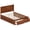 Brown, variant on Gymax Full Size Bed Frame w/Storage Drawers Headboard Wooden Slat Support Walnut