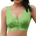 thumbnail image 3 of WZXFASHION Women's Underwire Bra With Front Clasp For Reducing Excess In The Armpit Area Bra Green M, 3 of 7