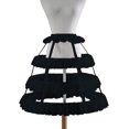 thumbnail image 1 of HUGFEGWE Jupon Cage 3 Cerceaux Jupon Crinoline pour Robes de Mariage Robe de Soirée Jupe Tutu CJB91-99720, 1 of 8