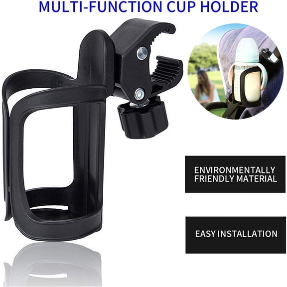 Stroller Cup Holder, Universal Drink Holder for Bikes, Carriages, or Walkers(1-Pack)