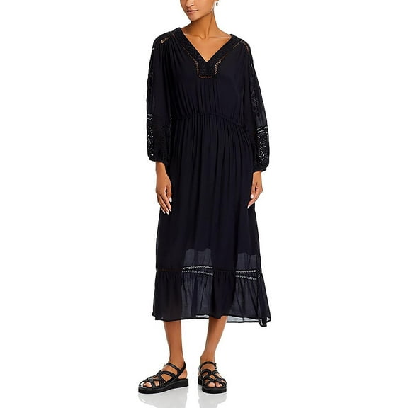 Velvet by Graham & Spencer womens  Arina Midi Dress, l, Black