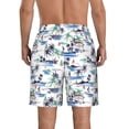 thumbnail image 3 of Kdxio Hawaii Palms Pattern Mens Casual Shorts - Drawstring Summer Beach Sports Shorts for Men, 3 of 9