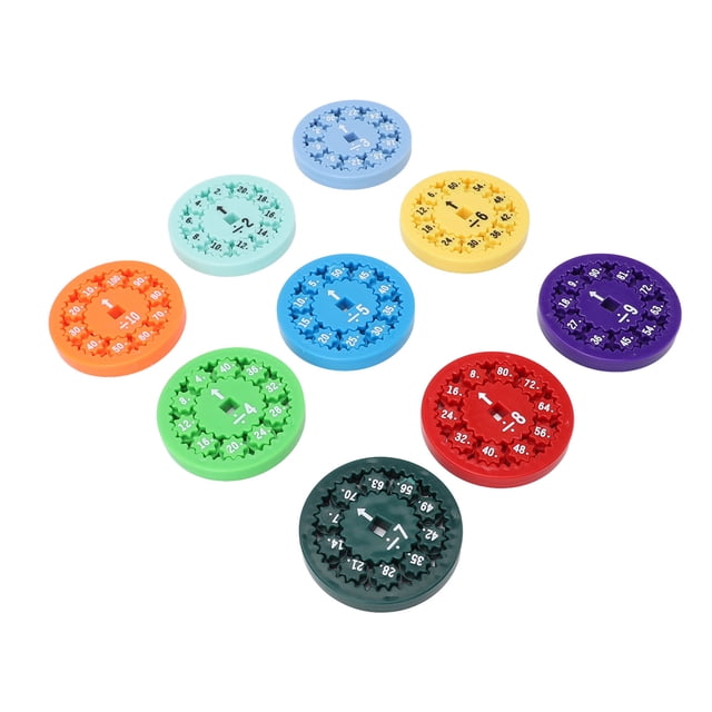 Math Facts Rotation Toy Colorful Engaging Math Learning Game Plastic Education Toys for Kids