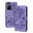 thumbnail image 4 of Dteck for Samsung Galaxy S21 Ultra Wallet Case, Floral Cat Embossed Leather Wallet Stand Flip Protective Case Cover with Card Holder,Purple, 4 of 5