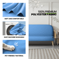 thumbnail image 5 of Solid Futon Cover Slipcover Fit 6"- 8" Futon Mattresses Light Blue, Queen Size 60x80 Inch, 5 of 9