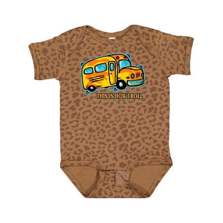 

Inktastic How I Roll School Bus Gift Baby Boy or Baby Girl Bodysuit