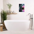 thumbnail image 2 of ZHONGYUTONG Zen Wall Art Stones Pink Lotus on Water Canvas Prints Spiritual Picture Bathroom Relaxing Artwork for Office Yoga Spa Meditation Room Framed (12.00" x 18.00"), 2 of 6