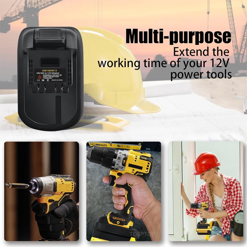 Battery Adapter Converter For De*walt/Mil*wau*kee 18V/20V Li-ion Battery Convert to for De*walt 12V Lithium Battery Power Tools