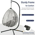 thumbnail image 4 of Indoor Outdoor Hammock Chair With Stand, Rattan Egg Swing Hanging Chair With Cushion For Balcony Bedroom Garden, 4 of 13